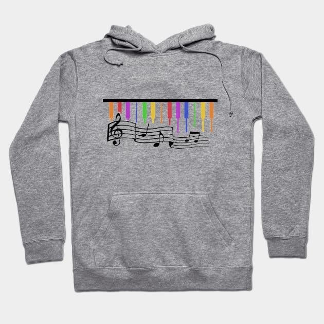 Piano Music Hoodie by Azul